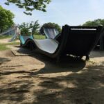 高浜市 中部公園の遊具、駐車場などの情報!長いローラー滑り台、ウェーブ型の遊具有!